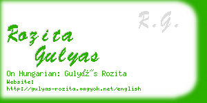 rozita gulyas business card